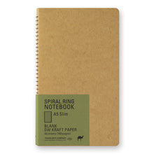 Traveler's Company Spiral Notebook A5 Slim Blank Kraft Paper