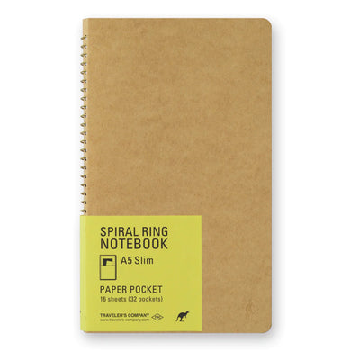 Traveler's Company Spiral Notebook A5 Slim Paper Pocket