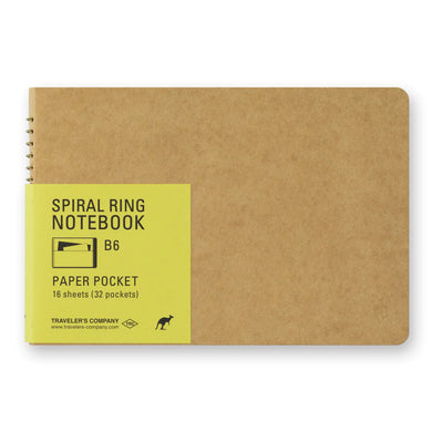 Traveler's Company Spiral Notebook B6 Paper Pocket