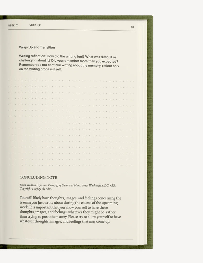 The After-Trauma Notebook: Written Exposure Therapy to Process, Releas ...