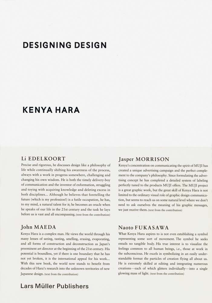 Designing Design by Kenya Hara – other books